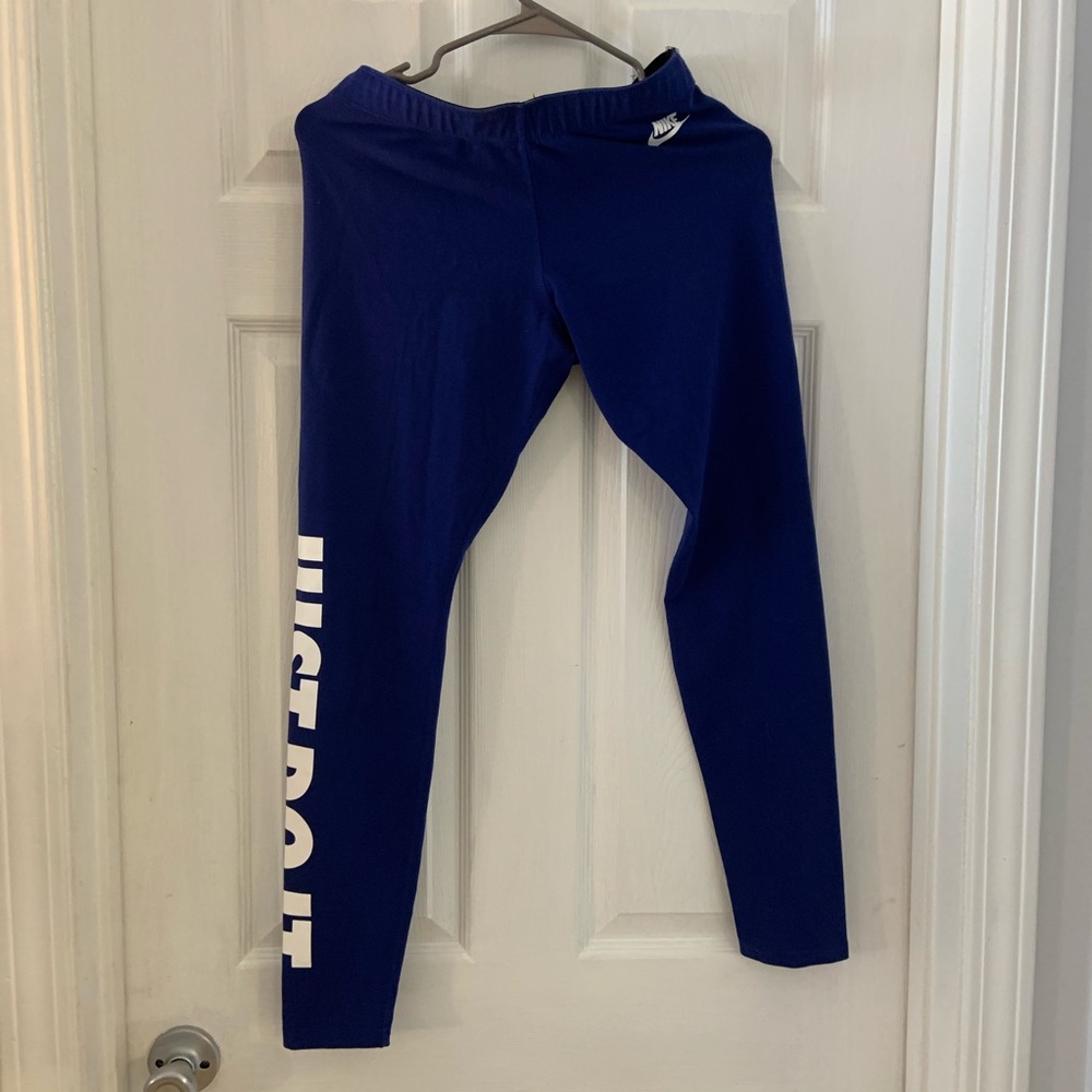 Nike blue Just Do It leggings M